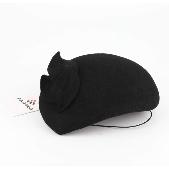 Vintage Wool Fascinator Hat Women's Pillbox Church Derby Wedding Fedoras - Picture 2 of 6